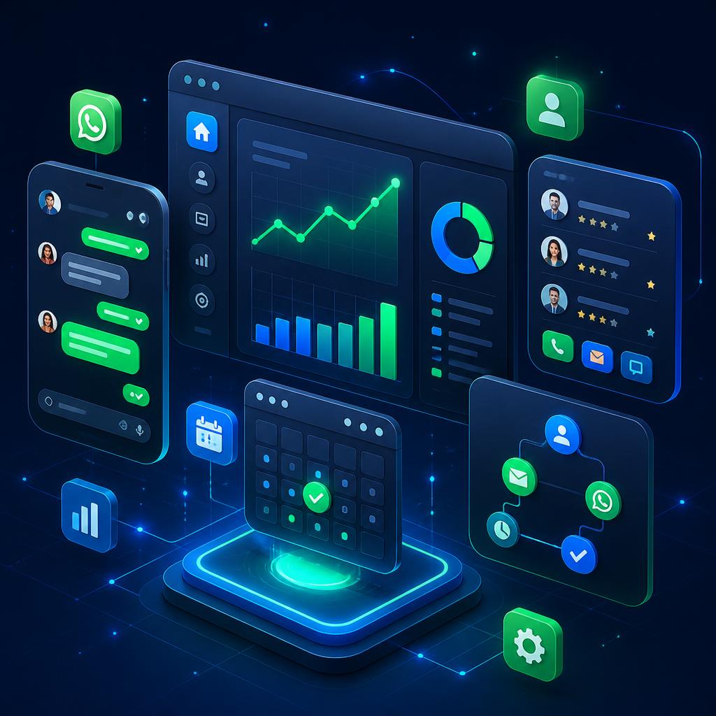 Herramientas digitales, CRM, WhatsApp y dashboards para negocios